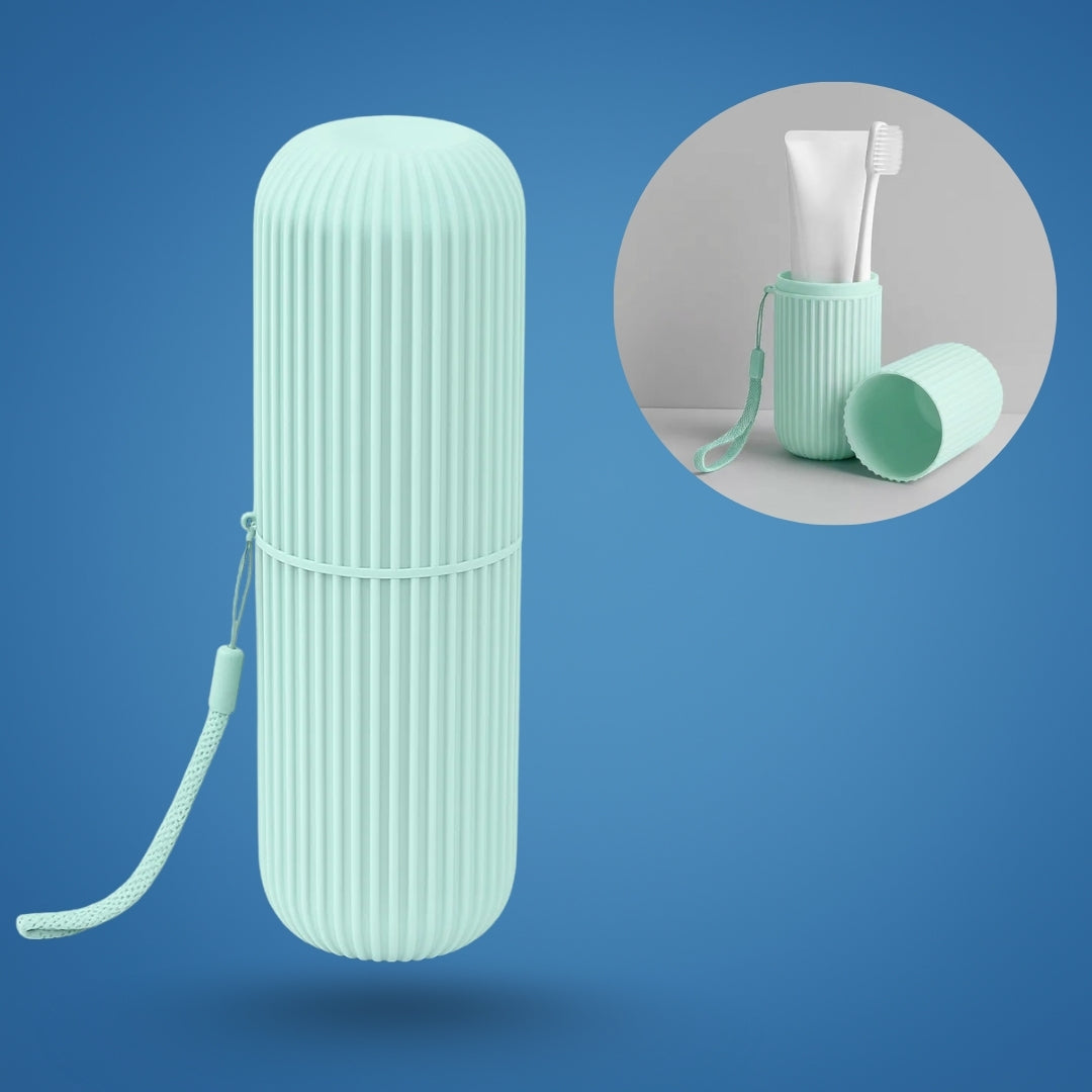 Munnskyllingskopp inkludert – Kompakt støvbestandig design – Hygienisk munnhygiene for reiser og ferier Skanto