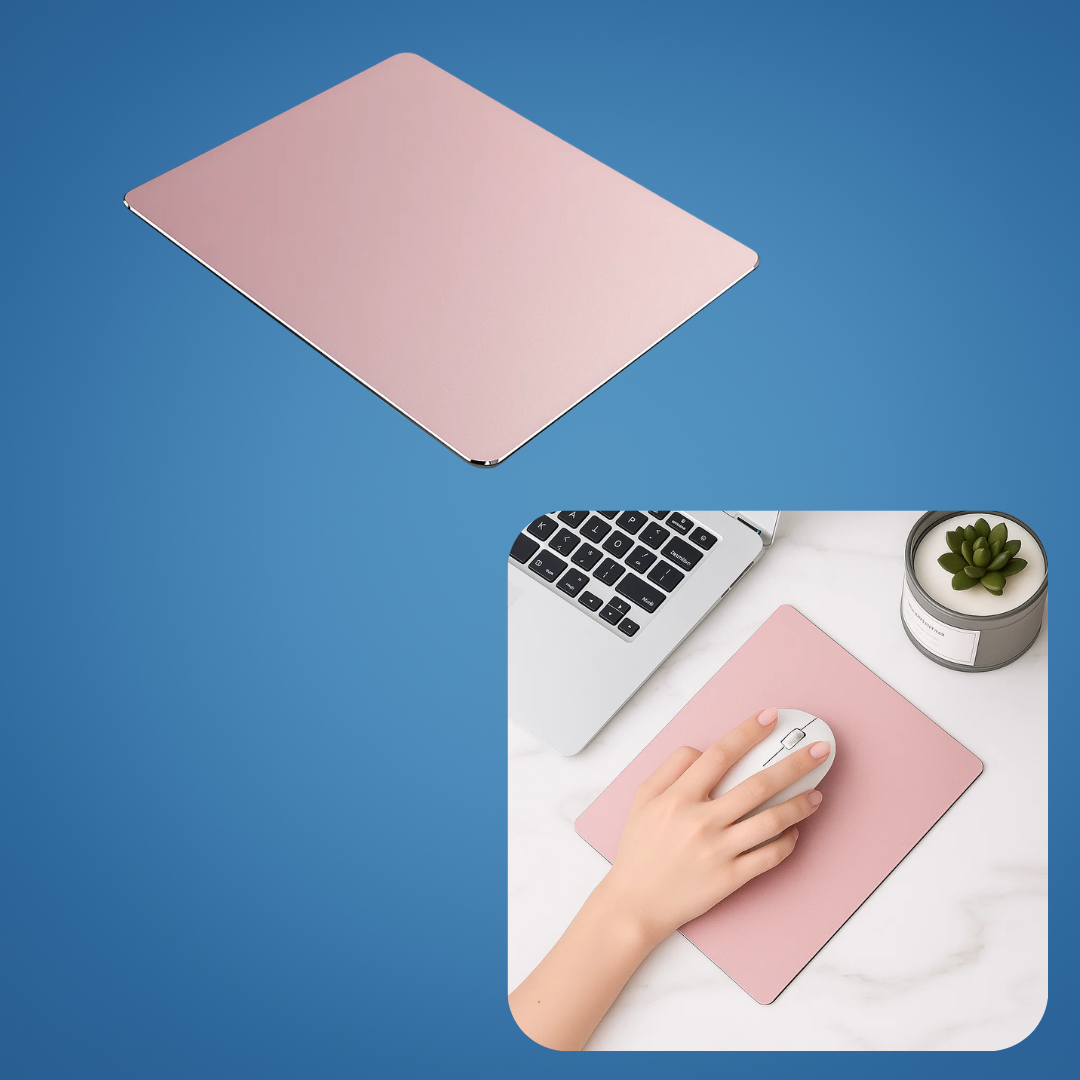 Precision Glide – Rigid Aluminium – Non-Slip Stability – Durable Easy-Clean Surface – Work & Gaming Use Skanto