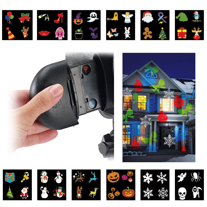 Jul Laserlys LED-Projeksjon for Utendørs Gress | Skanto
