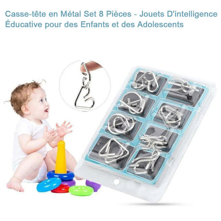 Metal Puzzle Toys Set (8 Pieces) | Skanto