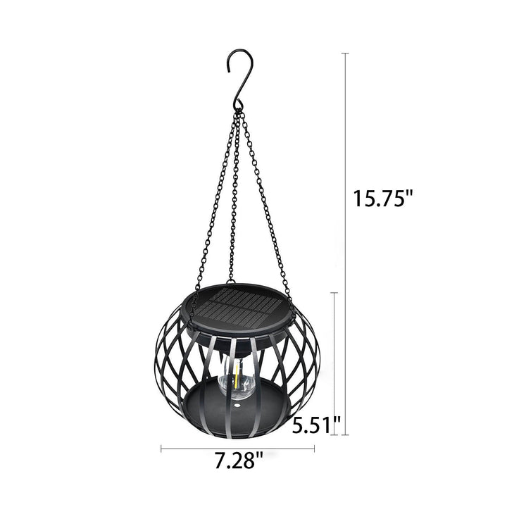 Solcelle Gresskar Lantern Design LED Utendørs Henge Dekorativt Lys | Skanto