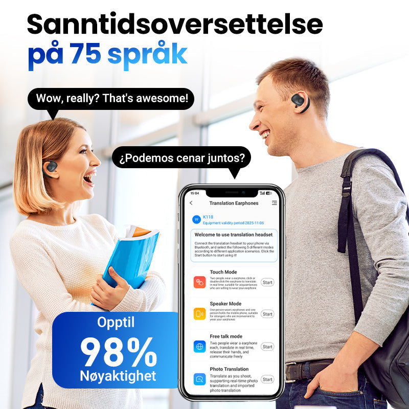 Skanto | Smarte Trådløse Bluetooth Oversettelses Ørepropper
