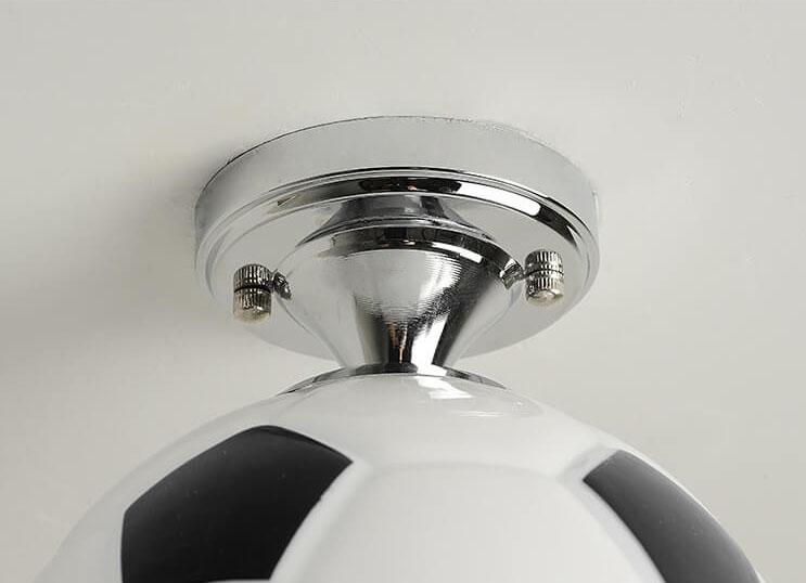 Skanto | SportLume Kreativ Taklampe | Basketball & Fotball Design | Halvmontert | Glasslampe