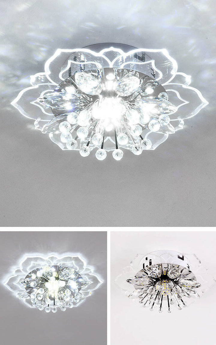 Skanto | GlowPetal LED Krystall Taklampe | Blomsterformet | Moderne Design | Energisparende | Dekorativ Belysning