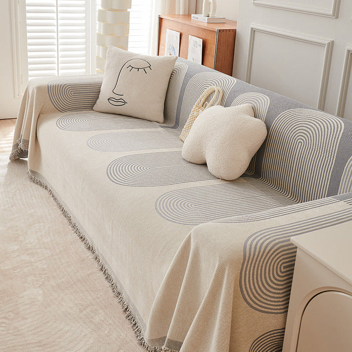 Dobbelsidig Chenille Sofa Dekke | Skanto