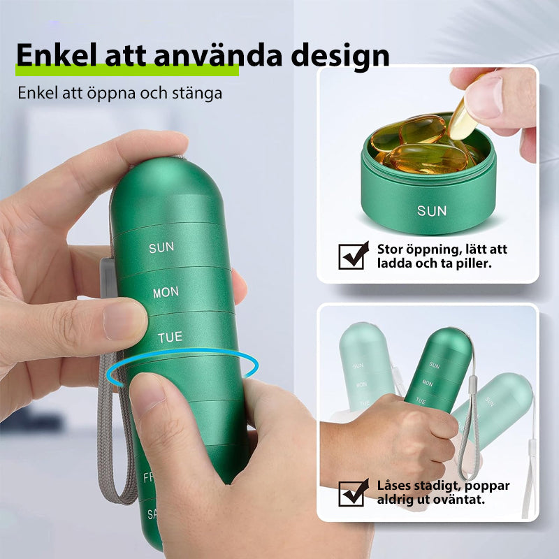 Skanto | 7-dagers bærbar pilleorganisator for reise