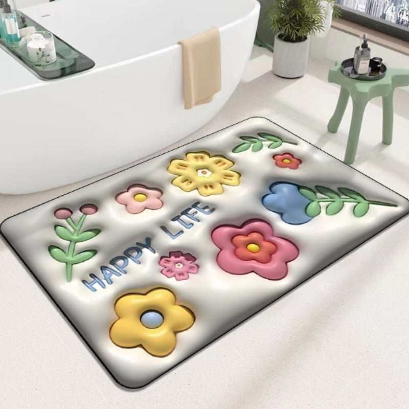 Skanto | 3D blomst myk diatom mudder absorberende gulvmatte