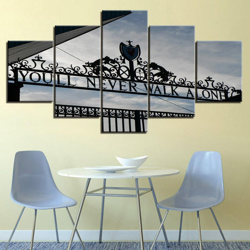 "You'll Never Walk Alone" 5 Piece Canvas Wall Art Painting | Skanto