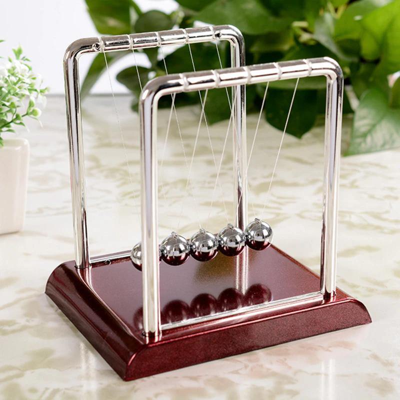Norvo | Newton'S Cradle Skrivebordsleketøy For Fysikkdemonstrasjon, Kompakt Stål Stressavlastnings Skrivebords Tilbehør