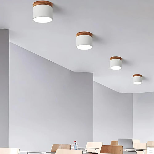 Sylinderformet LED taklampe for stilige gangområder | Skanto