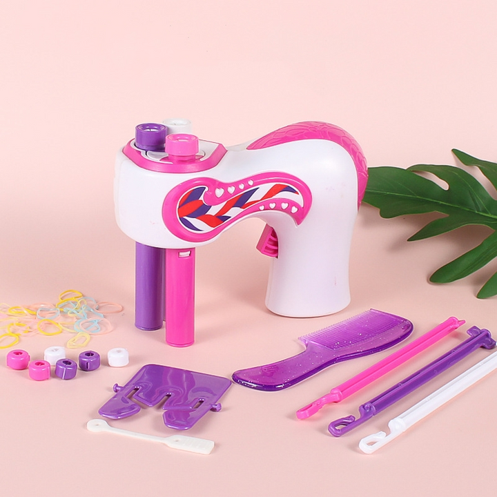 Skanto | Elektrisk hårflettemaskin for barn – DIY flettsett med tilbehør og perler