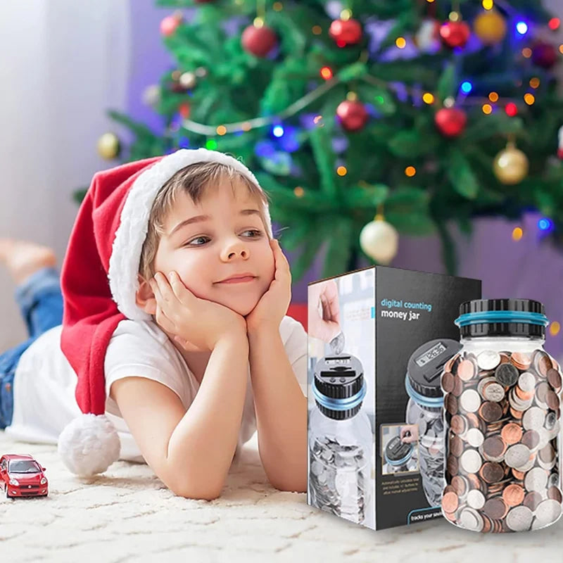 Skanto | Elektronisk Sparegris Tellemynt Digital LCD Tellemynt Penger