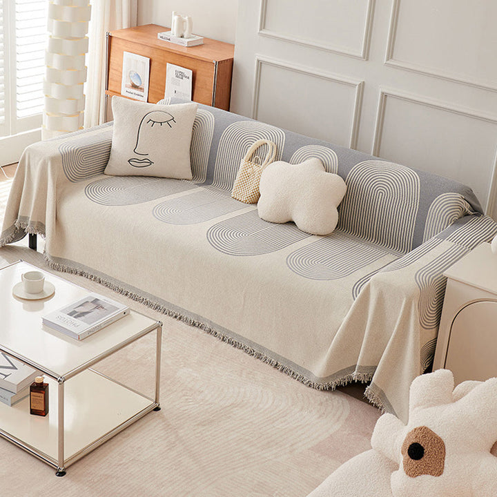 Dobbelsidig Chenille Sofa Dekke | Skanto