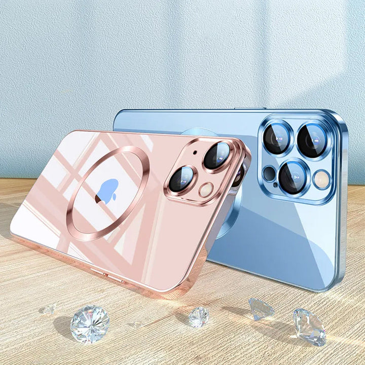 Skanto | Elektropolerings trådløs magnetisk ladende alt-i-ett linseetui for iPhone
