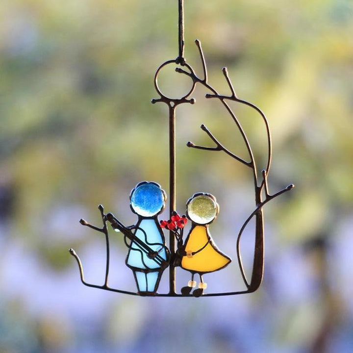 Farget Glass Hengende Sol Fangst Kunst Dekorasjon Gave | Skanto