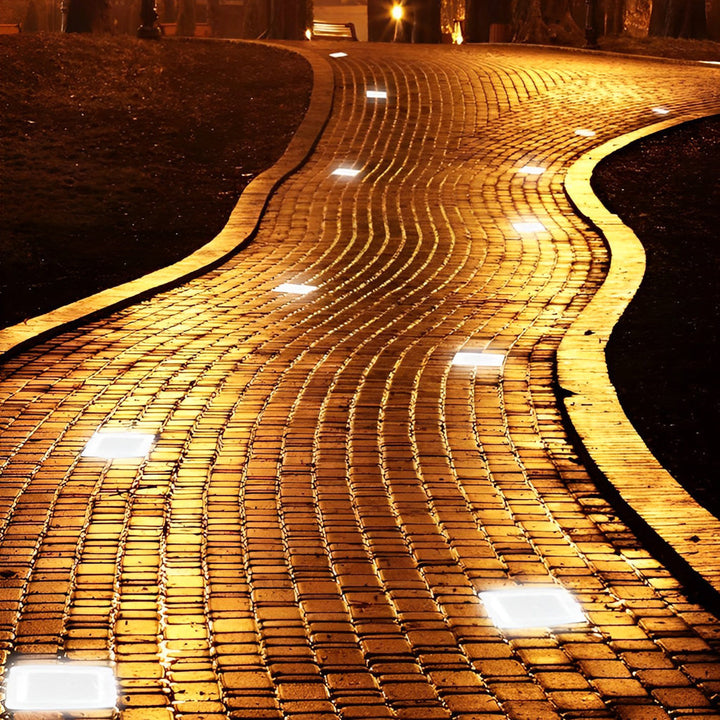 Square Creative Ice ock LED Vanntett Smarte Solenergi Utendørs Belysning