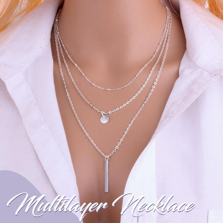 Skanto | Multilayer Pendant Lang Kjede Halskjede