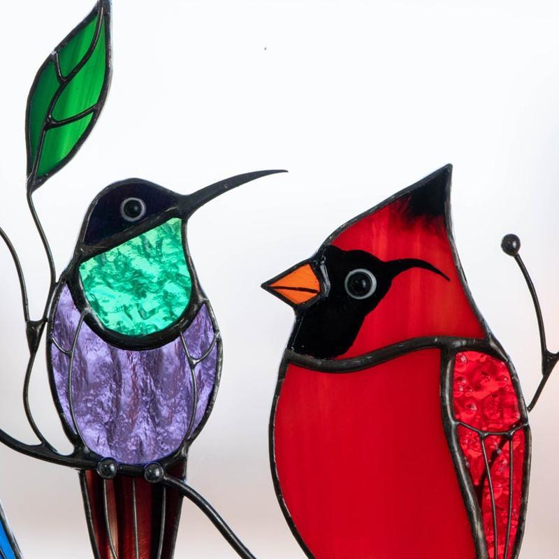 Fugler Flekket Glassvindu Henge 🐦 | Skanto