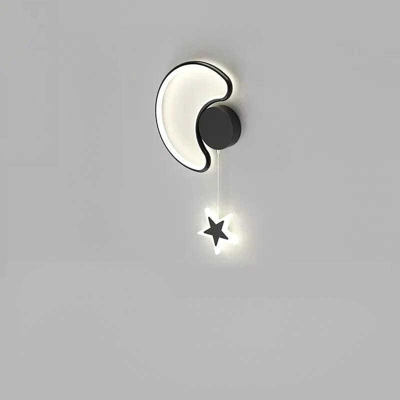 LumiDroom - Magisk Vegglampe med Stjerner og Måne Skanto