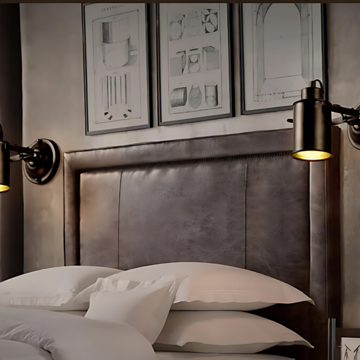 Justerbar industriell vegglampe med fleksibel ledd | Skanto