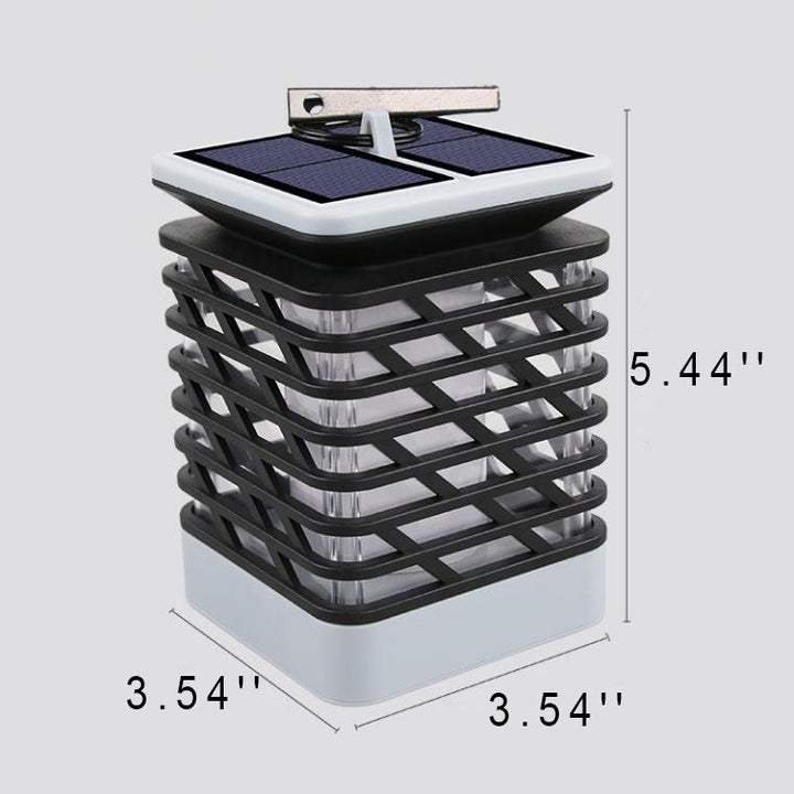 Skanto | Solar Flame Fakkel Lys Firkantet LED Hage Gress Dekorativ Hengende Lys
