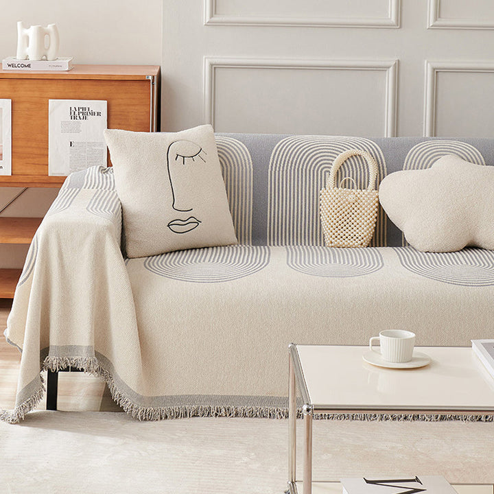 Dobbelsidig Chenille Sofa Dekke | Skanto