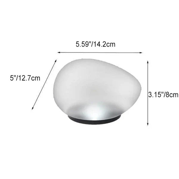 Skanto | Solar Pebble ABS Sandblasted LED Utendørs Landskapsglass Lys