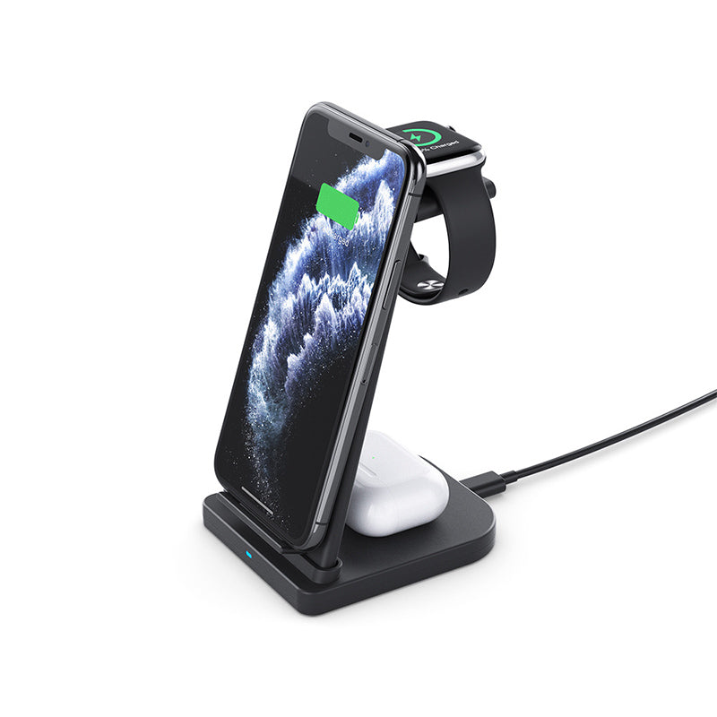 Skanto | 3 i 1 Trådløs Lademodul Passer for iPhone