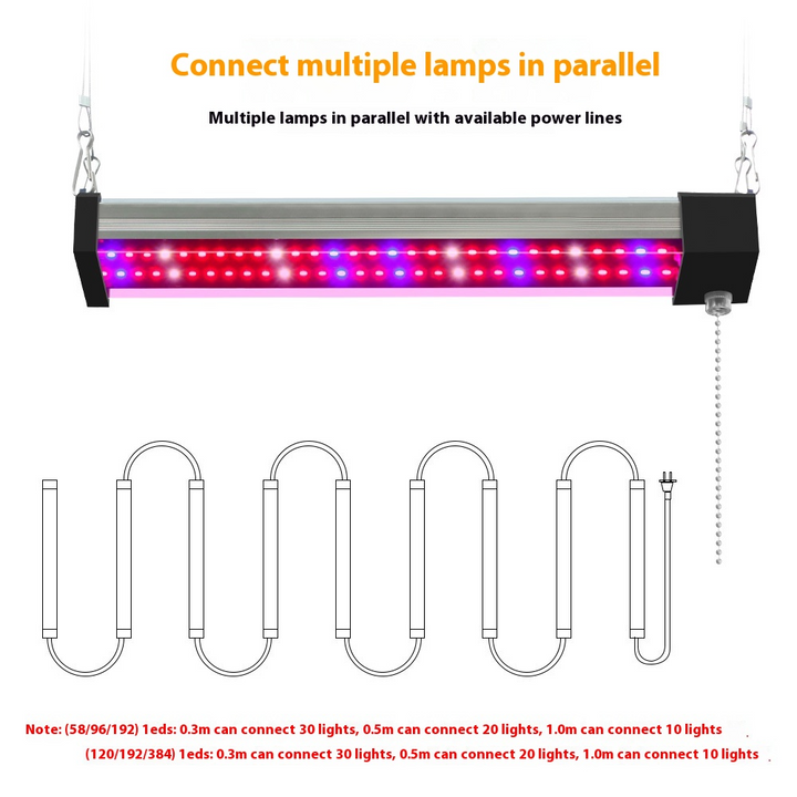 Skanto | LED plante lampe med fullspektrum belysning og trekkbryter for optimal plantevekst