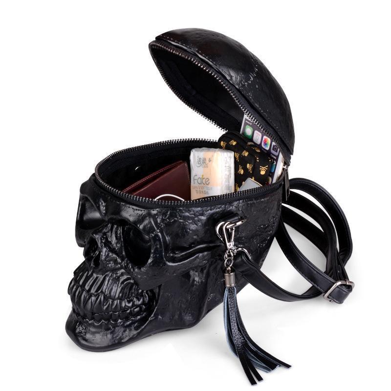 Skanto | Skeleton Head Black Skull Bag