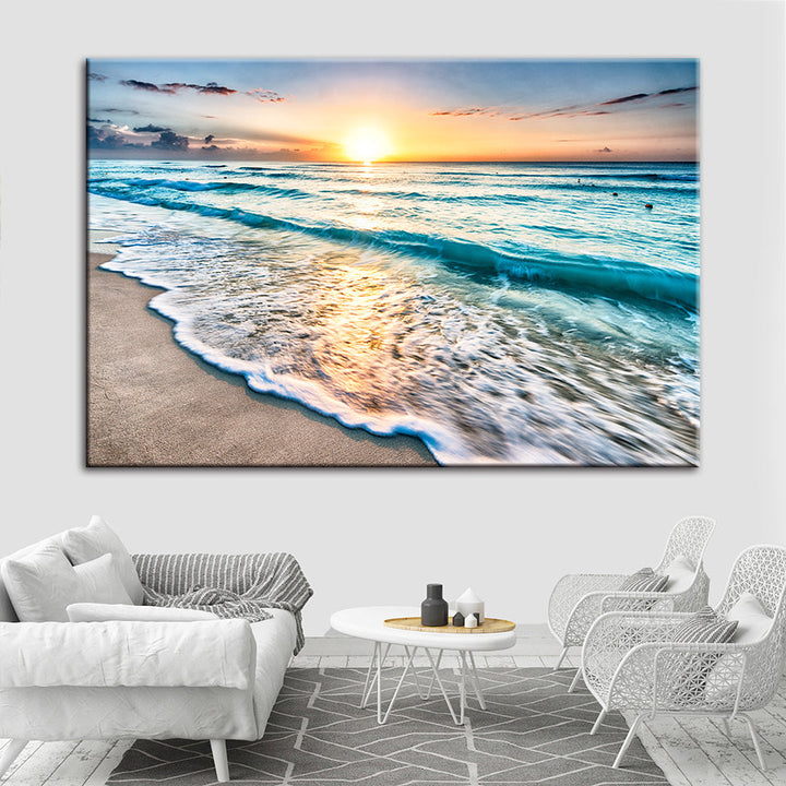Solrik strand i Florida – lerretsbilde