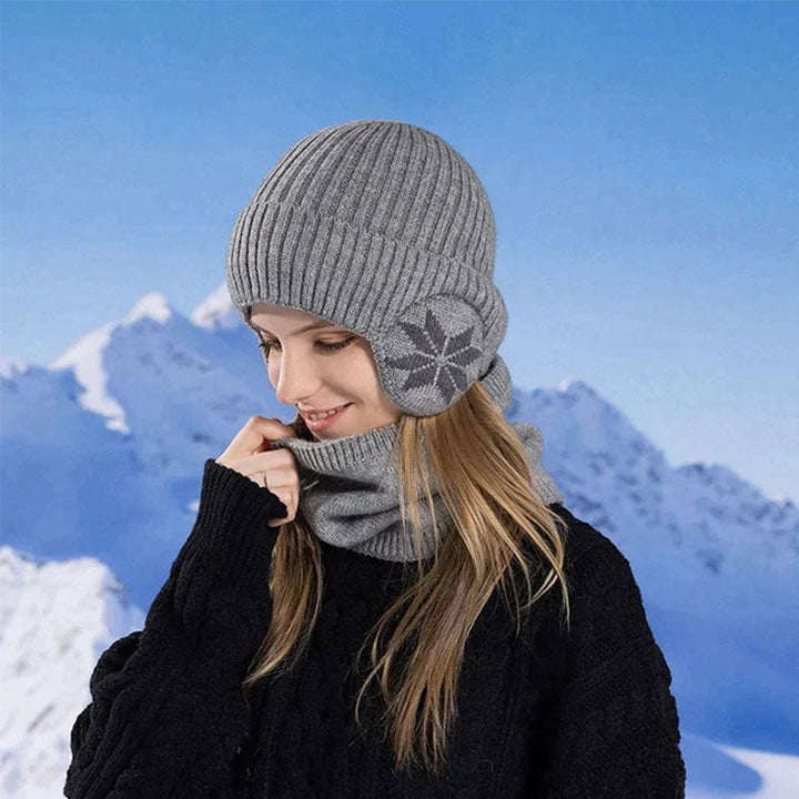 Skanto | Vinter Beanie Hue Skjerf Sett Varm Strikket Hue