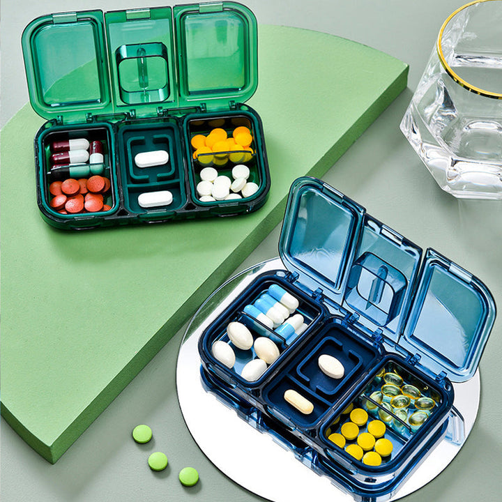 Rektangulær Pill Case Organizer Beholder | Skanto