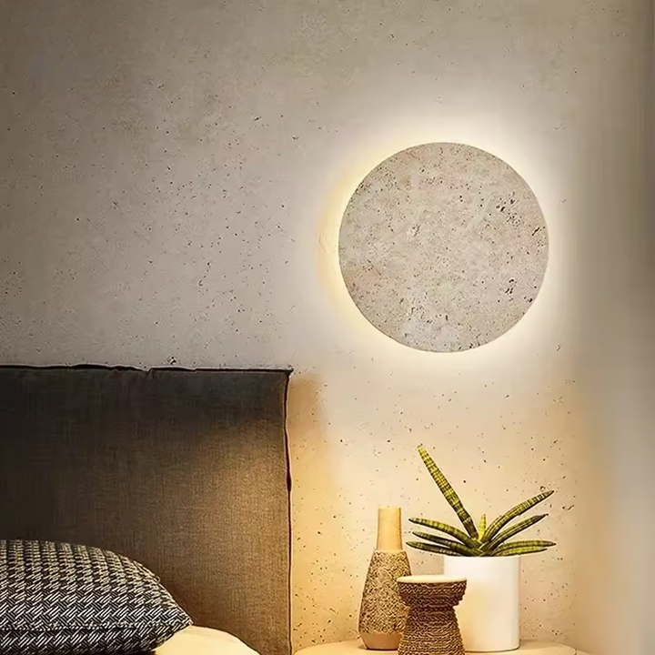 Skanto | Wabi-Sabi Travertin Naturlig Steinv lampe