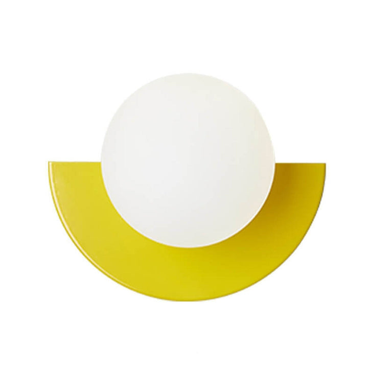 Skanto | Glass Globe Wall Light with Colourful Base
