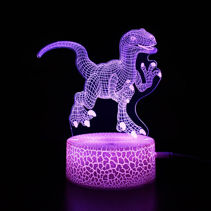 Nattelys LED farge dinosaur med fjernkontroll flere stilarter | Skanto