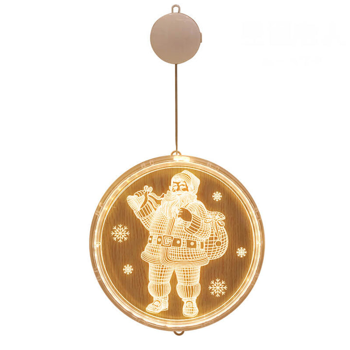 Skanto | Jul LED Akryl Dekorasjon Rund Sugekopplampe