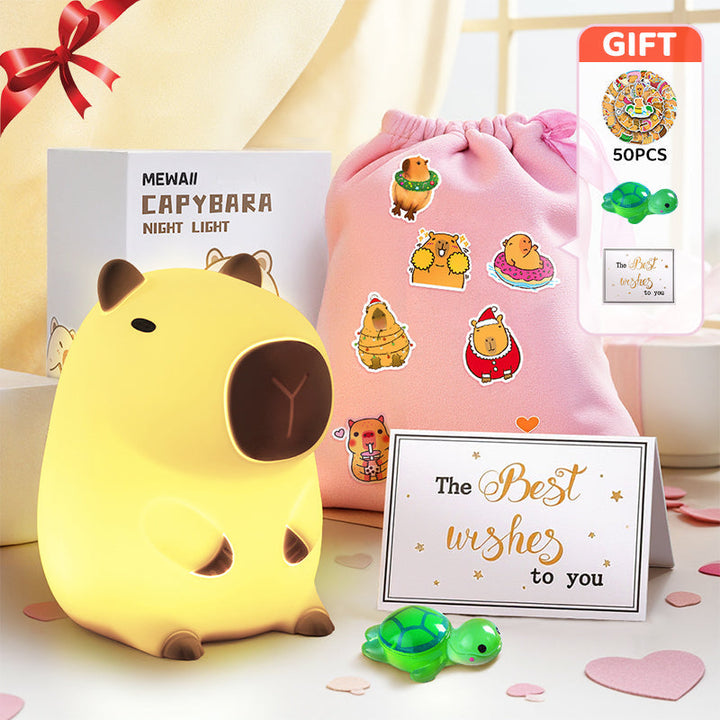 Skanto | SquishBara | Capybara Squishy Nattlys Ideell gave for alle aldre