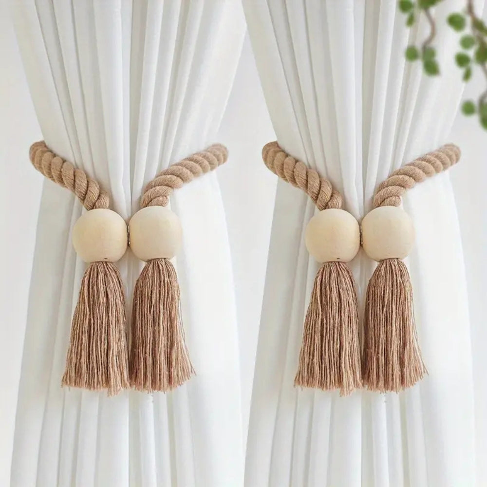 Skanto | Treperle Frynse Gardinholdere | 2Pcs Sett
