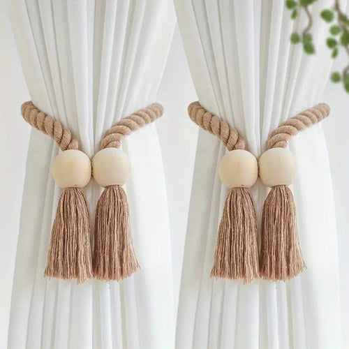 Skanto | Treperle Frynse Gardinholdere | 2Pcs Sett