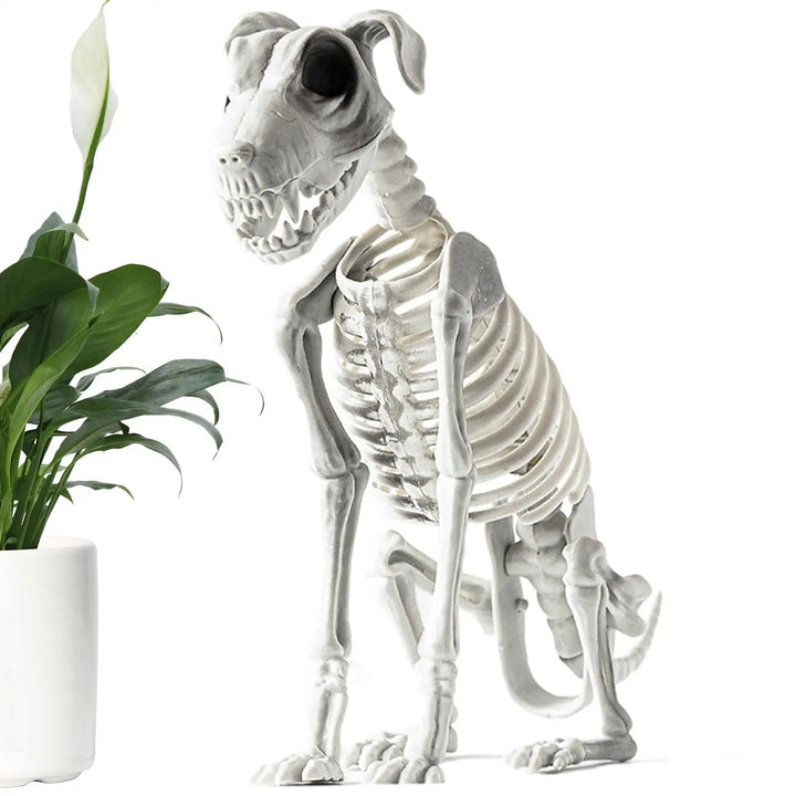 Skanto | Spooky Skeleton Dog Halloween Dekor Statuer