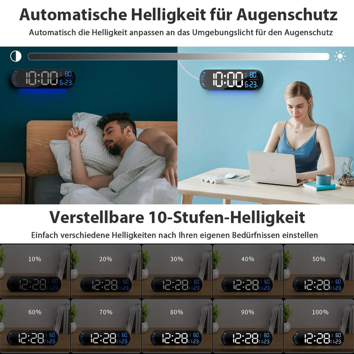 Saker multifunksjonelt klokke med LED-skjerm | Skanto