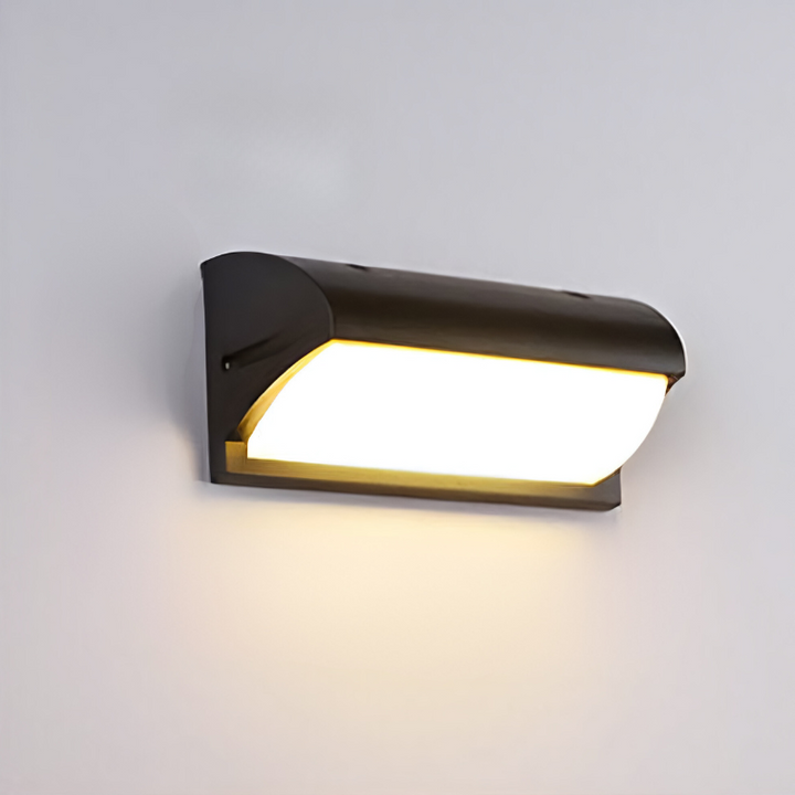 Vanntett utendørs LED-vegglampe med bevegelsessensor | Skanto