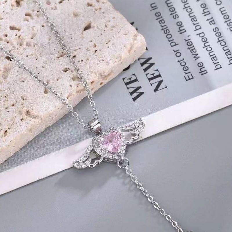 Skanto | Pink Angel Wings Necklace