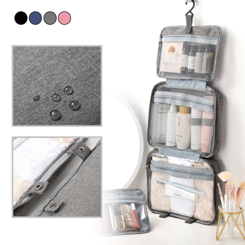 Skanto | Travelique Reiset kosmetikkorganisator | Kompakt & Vannavvisende | Med 4 Rom & 360° Hake | For Kvinner & Menn