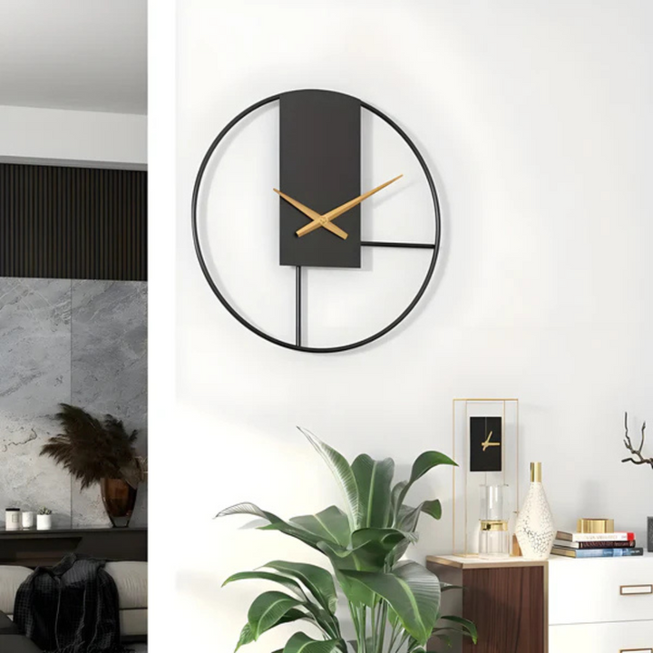 Skanto | Elegant Minimalist Veggklokke Aurum med Stille Mekanisme