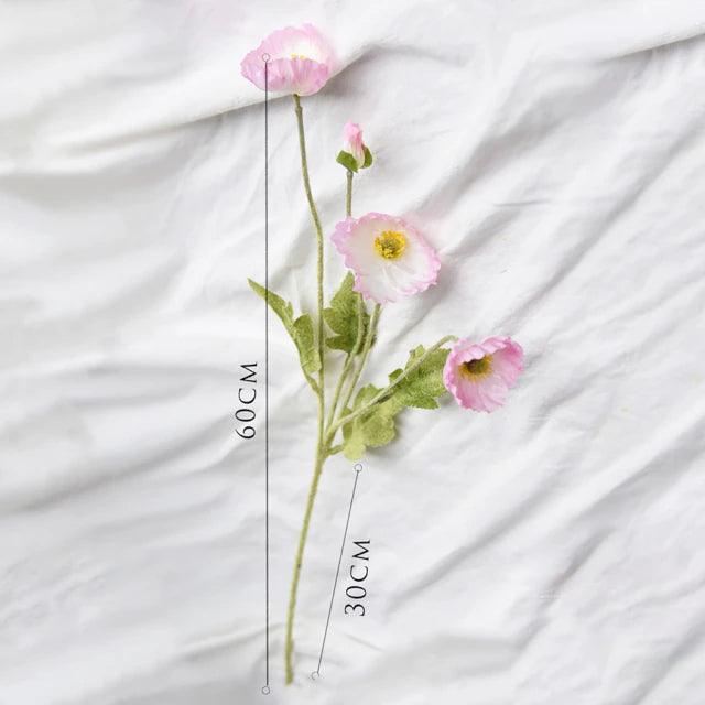 Skanto | BloomCharm Kunstig Blomsterdekor | Realistiske Valmuer | Ulike Farger & Størrelser