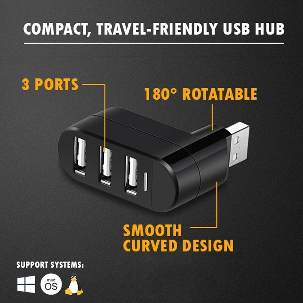Skanto | Mini roterbar 3-Port USB Hub