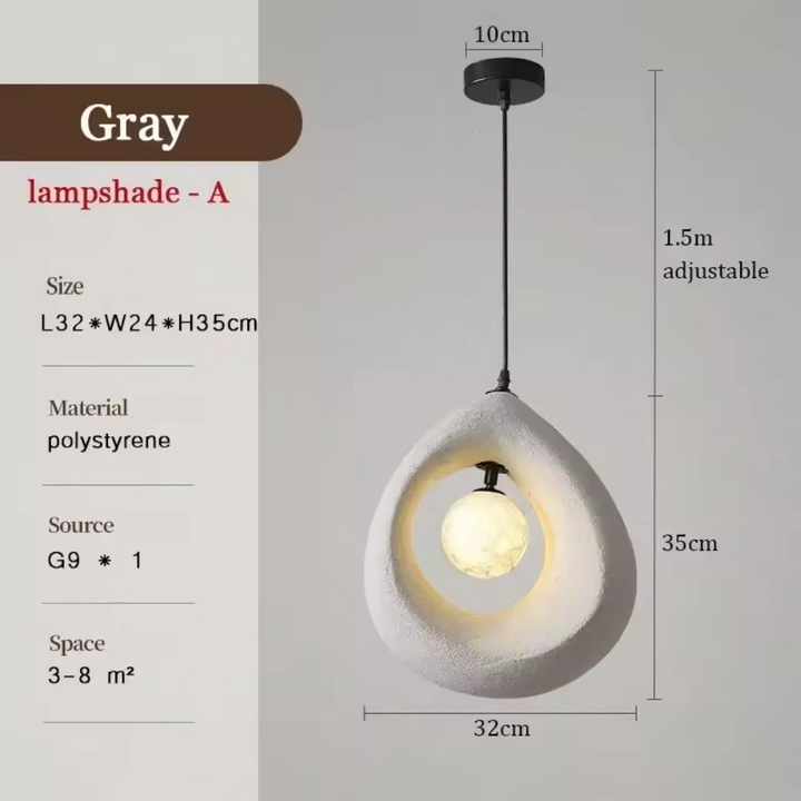 Skanto | Japansk Wabi Sabi Pendellampe med Minimalistisk Design