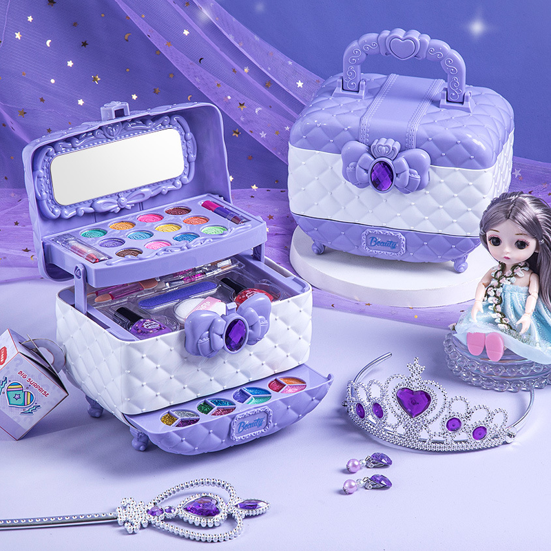 Skanto | Prinsesse Glamour – Barne Makeup Lekesett | Trygt & Morsomt Late Lekesett